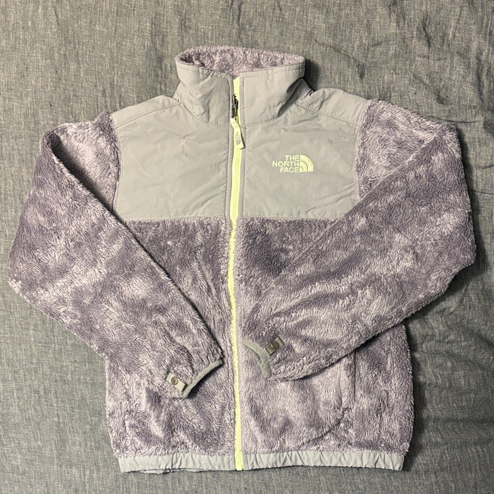 The North Face Lavender and Light Gray Fleece Jacket